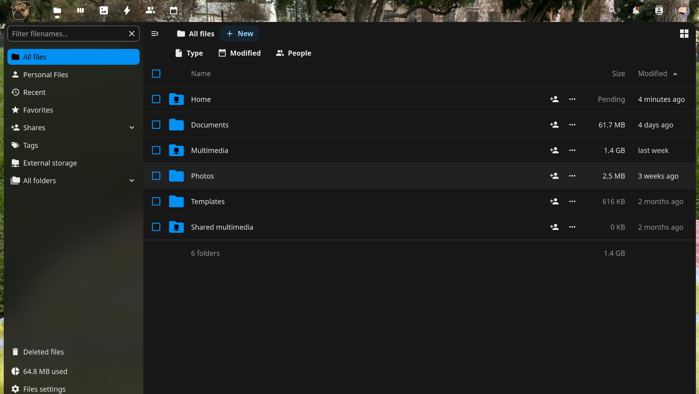 NextCloud is similar to Google Drive-like system, but look at the icons on the top-left. I have a contacts and calendar app installed on it through NextCloud's own extensions catalog. And yes, you can change the logo.